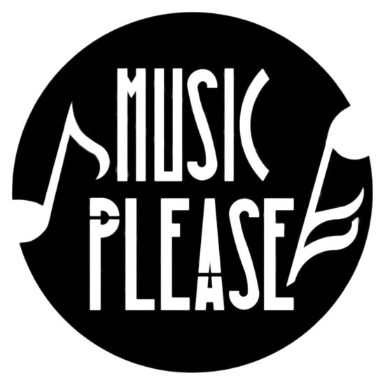 Decoratiune metalica de perete Krodesign Music Please, diametru 50 cm, negru, grosime 1.5 mm