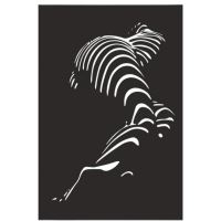 Decoratiune metalica de perete Krodesign KRO-1058, Sexy Body, 60 cm, grosime 1.5 mm
