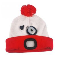 Caciula cu LED reincarcabila prin USB, Strend Pro X-mas Red, unisex, marime universal, 4xSMD, Li-Ion
