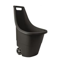 Carucior pentru gradina Keter Easy Go 50 L, 51x56x84 cm, Negru, 2 roti