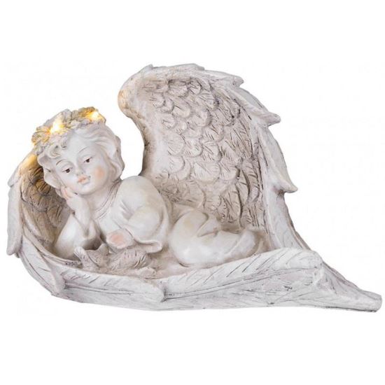 Lampa solara Strend Pro Angel Wings, 24.5x12.5x14.5 cm, Led, ceramica