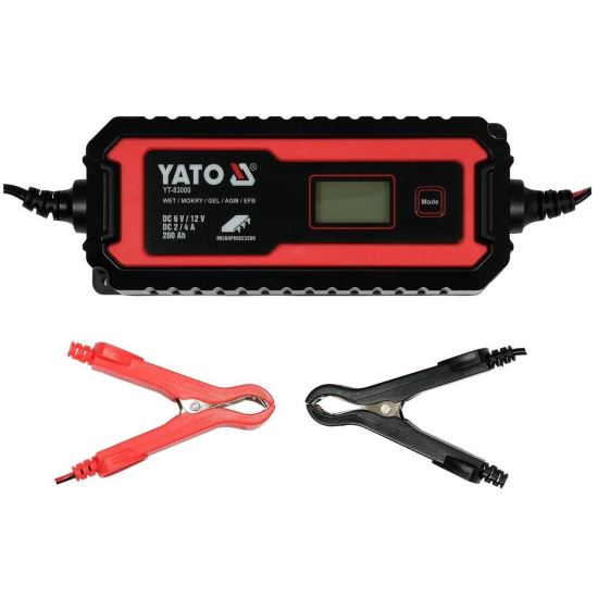 Redresor profesional, Yato YT-83000, LCD, 6/12 V, 1/4 A