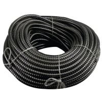 Tub flexibil, copex metalic Strend Pro, izolatie PVC, diametru 11 mm, Negru, 50m, galvanizat