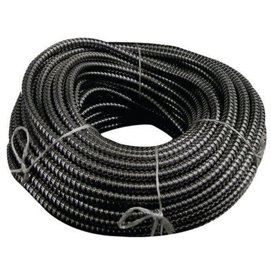 Tub flexibil, copex metalic Strend Pro, izolatie PVC, diametru 26 mm, Negru, 25m, galvanizat