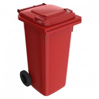 Europubela gunoi Strend Pro HDPE, 240 l, Rosu
