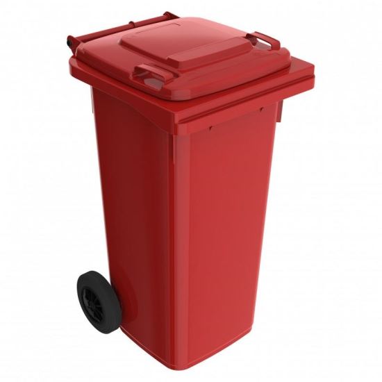 Europubela gunoi Strend Pro HDPE, 240 l, Rosu