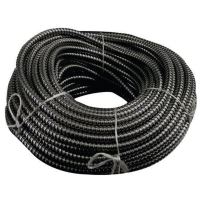 Tub flexibil copex metalic Horoz izolatie PVC, diametru 32 mm, Negru, 25 m, galvanizat
