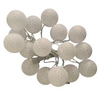 Instalatie luminoasa MagicHome Cotton Globe, Alb, 16 led, 220 V, lungime 3 m, lumina rece