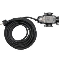 Prelungitor cauciucat, Yato YT-8116, lungime 10 m, 3 prize, 230 V, IP44