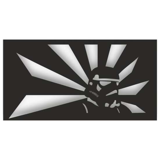 Decoratiune metalica de perete Krodesign KRO-1150 Storm Trooper, lungime 60 cm, negru, grosime 1.5 mm