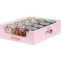 Set 12 lumanari decorative Bolsius Glass, dimensiune 82x68 mm