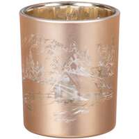 Suport decorativ pentru lumanari Strend Pro Mountain, din sticla, 6x7 cm, Auriu
