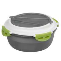 Caserola pentru pranz MagicHome, rotunda, 4 compartimente, 1.2 litri, dimensiune21.1x9.7 cm