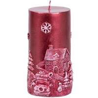 Lumanare decorativa Strend Pro Winter Red, dimensiune 7x12.5 cm, rosie