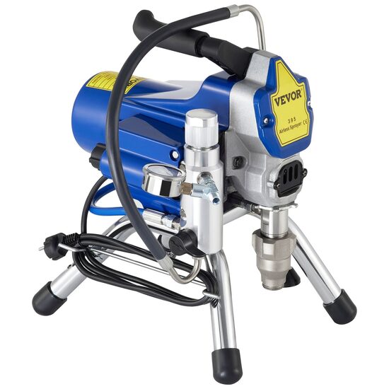 Pompa de vopsit pentru suprafete mari Vevor Airless, putere 2000 W, 2.1 l/min, 207 Bar, lungime furtun 15 m