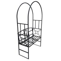 Arcada cu banca, pentru flori agatatoare, dimensiuni 205x115x49 cm, otel