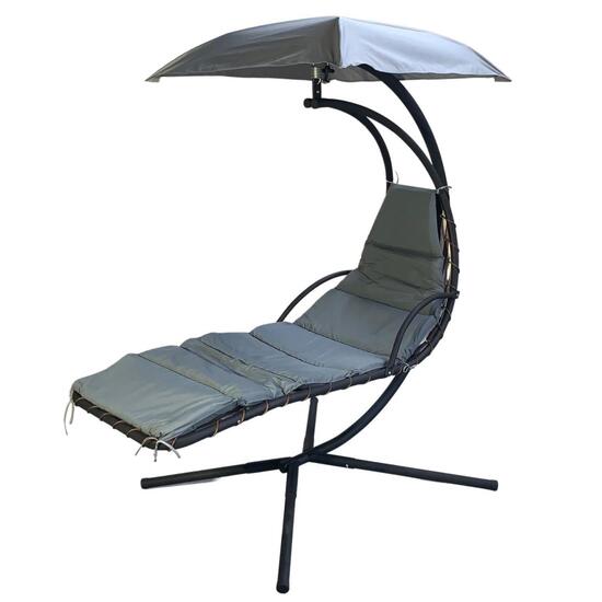 Leagan de gradina cu umbrela,  dimensiune 194x125x194, maxim 150Kg