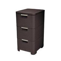 Dulap pentru depozitare Curver Style 3x, maro, 3 sertare, 33x60x38 cm