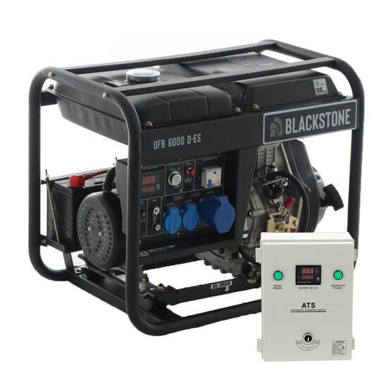 Generator de curent Diesel Blackstone OFB 6000 D-ES, putere nominala 5 kW, Monofazat, AVR, ATS pornire automata