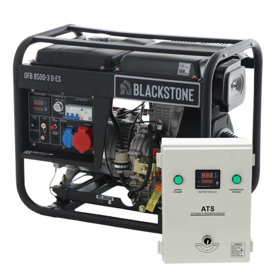 Generator de curent Diesel Blackstone OFB 8500-3 D-ES, putere nominala 6 kW, Trifazat, AVR, ATS pornire automata