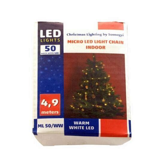 Ghirlandă cu LED-uri micro, 50 microLED-uri alb cald, Home ML 50/WW
