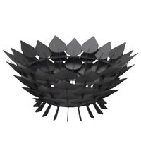 Vatra pentru terasa sau gradina Krodesign Leaf Pit, 1055x500 mm, negru