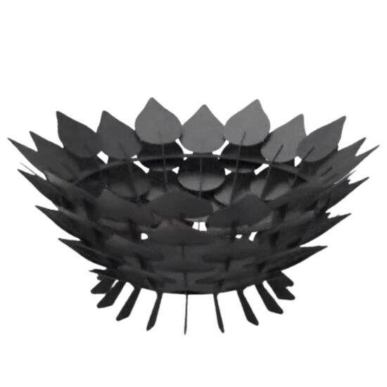Vatra pentru terasa sau gradina Krodesign Leaf Pit, 1055x500 mm, negru