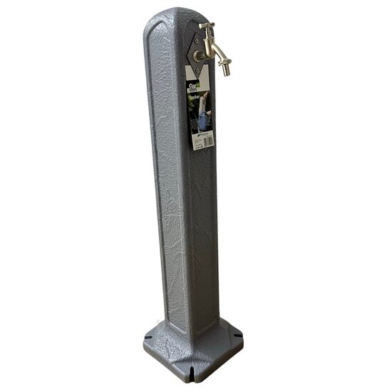 Cismea pentru gradina sau alei, Inaltime 90 cm, gri deschis, robinet inclus