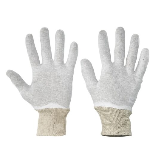 Manusi fine tricotate Strend Pro, cu manseta elastica din bumbac albit, marimea L