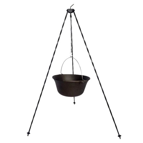 Set trepied cu ceaun din fonta, Strend Pro Castler, 16 litri, inaltime totala 120 cm