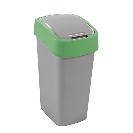 Cos de gunoi Curver Flip Bin Green, capac batant, 29.4x65.3x37.6 cm