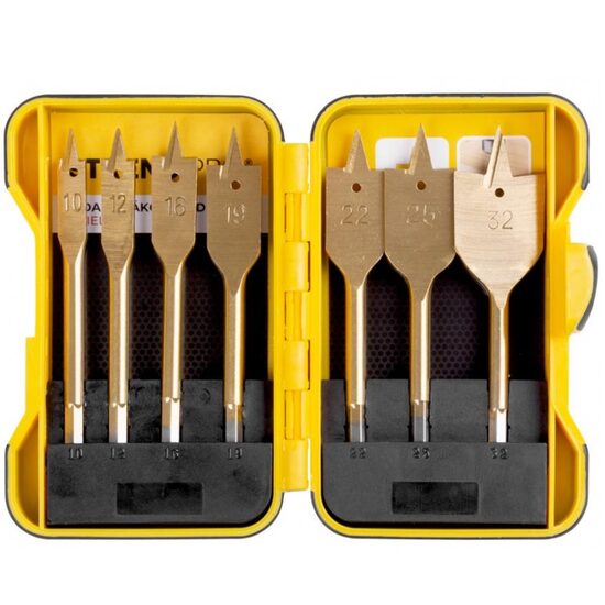 Set 7 burghie plate pentru lemn Strend Pro Drill, dimensiuni 10-32 mm