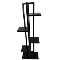 Suport pentru ghivece flori, Negru, 40x20x118 cm, 6 polite