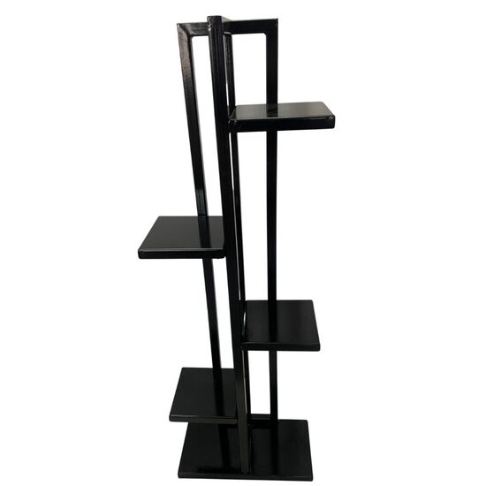Suport pentru ghivece flori, Negru, 40x20x118 cm, 6 polite