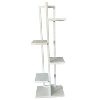Suport pentru ghivece flori, Alb, 40x20x118 cm, 6 polite