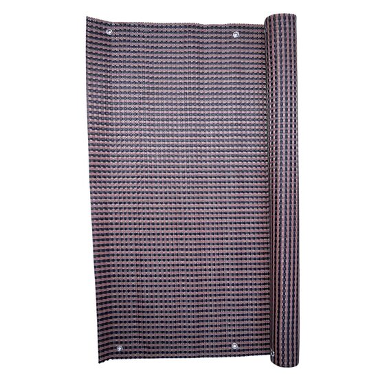 Paravan pentru balcoane sau terase, Strend Pro Premium,  dimensiune 0.9x3 m, Maro, cu coliere prindere