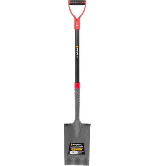 Cazma dreptunghiulara Strend Pro lungime 1150 mm, otel, maner fibra de sticla, pentru plantarea plantelor