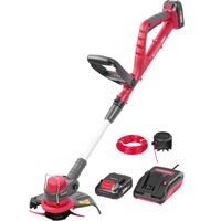 Trimmer electric cu acumulator, Worcraft Set 20V, 2 Ah,Li-Ion, taiere cu fir si tija plastic