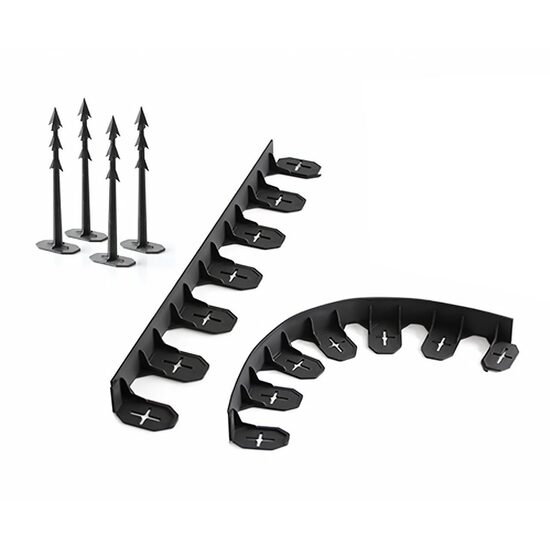 Set bordura pentru delimitare gradina ProsperPlast, lungime totala 4.8 m, Negru