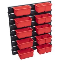 Organizatoare de perete Qbrick, 10 compartimente, dimensiune 600x400x430 mm
