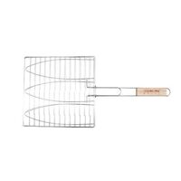 Gratar pentru peste Strend Pro Premium dimensiune 275x280/580 mm, Inox, coada lemn
