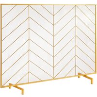 Ecran pentru semineu Vevor Gold, 980x758 mm, Otel, Auriu