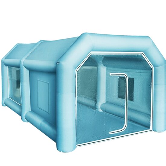 Cabina de vopsit, gonflabila, Vevor, 2 x suflante, 350/750W, dimensiune exterioara 4 x 2.5 x 2.2 m