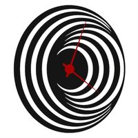 Ceas de perete metalic Krodesign Spiral, diametru 50 cm, negru