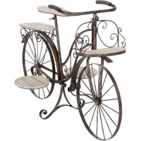 Suport pentru flori in forma de bicicleta Vintage, 5 rafturi, dimensiune 92x46x65 cm