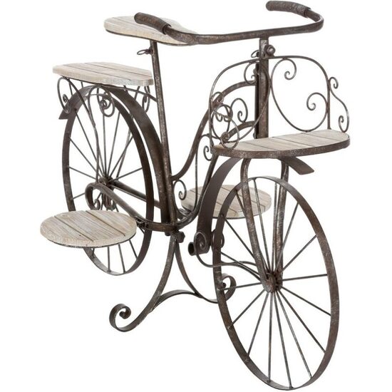 Suport pentru flori in forma de bicicleta Vintage, 5 rafturi, dimensiune 92x46x65 cm