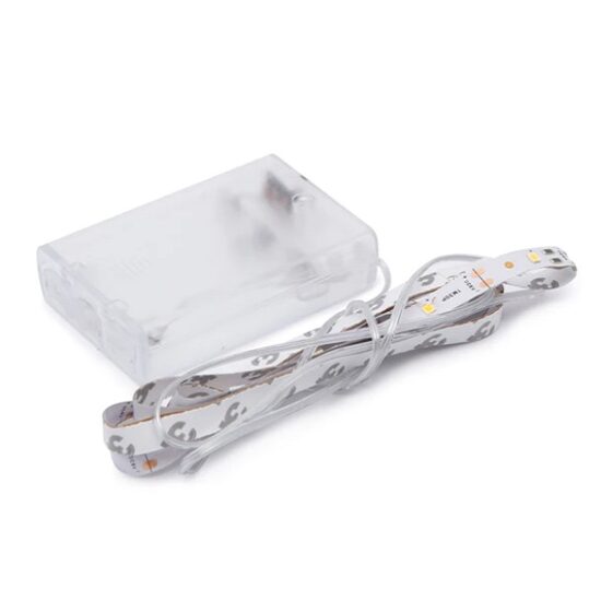 Banda 30xLED, cu baterii 2xAA, lungime 1m, Alb cald, IP20