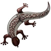 Decoratiune cu led 69x36x3cm, Gecko Maro, 10xLed, alimentare solara, metal
