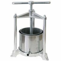 Presa manuala pentru struguri, citrice, vinete Palumbo Pavi, capacitate 5.5 l, cos inox, 32x32xH40 cm