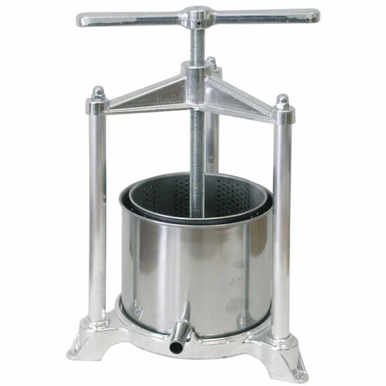 Presa manuala pentru struguri, citrice, vinete Palumbo Pavi, capacitate 5.5 l, cos inox, 32x32xH40 cm